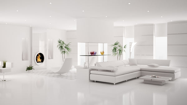 Large white sofa for hall